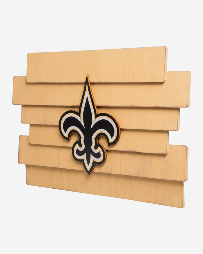 New Orleans Saints Staggered Wood Logo Sign FOCO - FOCO.com