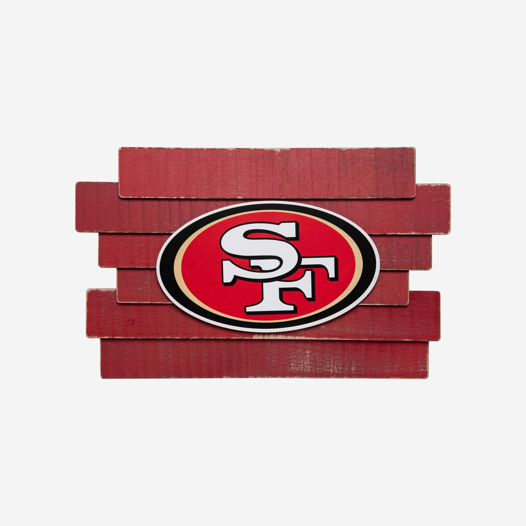 San Francisco 49ers Staggered Wood Logo Sign FOCO - FOCO.com