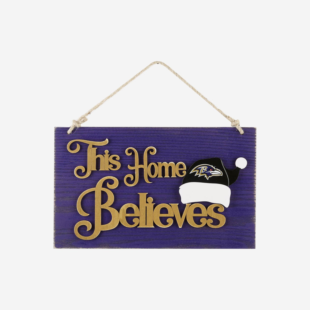 Baltimore Ravens This Home Believes Wall Sign FOCO - FOCO.com
