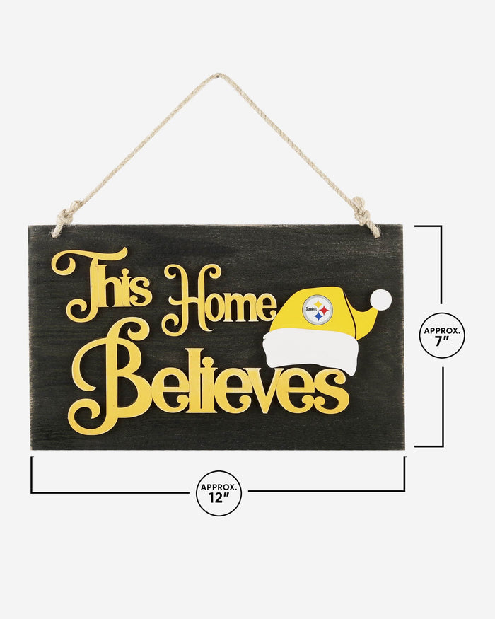 Pittsburgh Steelers This Home Believes Wall Sign FOCO - FOCO.com