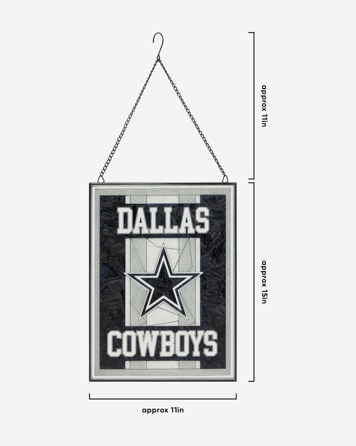 Dallas Cowboys Team Stripe Stain Glass Sign FOCO - FOCO.com