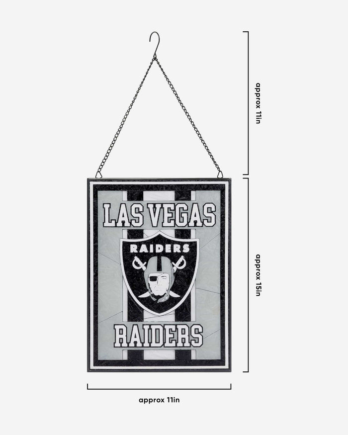 Las Vegas Raiders Team Stripe Stain Glass Sign FOCO - FOCO.com