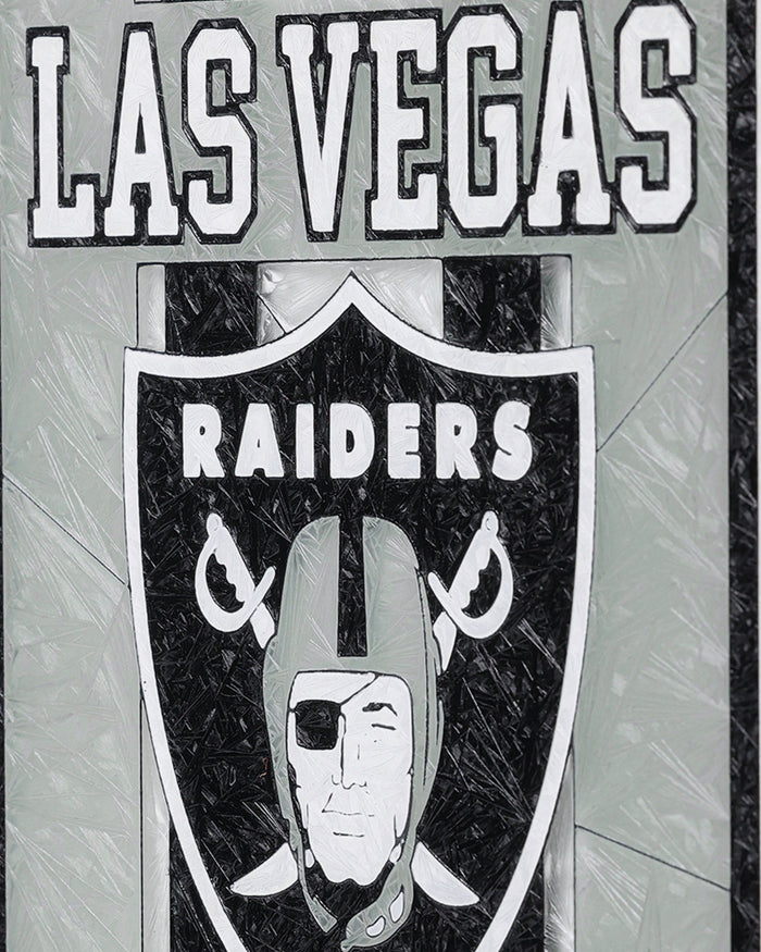 Las Vegas Raiders Team Stripe Stain Glass Sign FOCO - FOCO.com