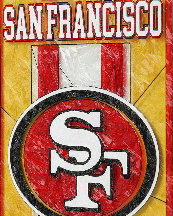 San Francisco 49ers Team Stripe Stain Glass Sign FOCO - FOCO.com