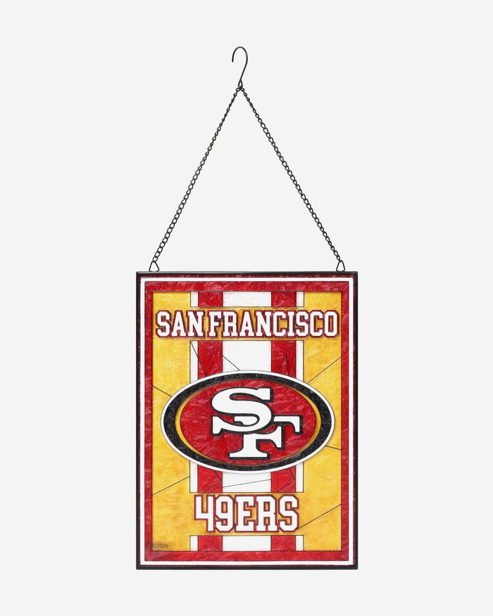 San Francisco 49ers Team Stripe Stain Glass Sign FOCO - FOCO.com