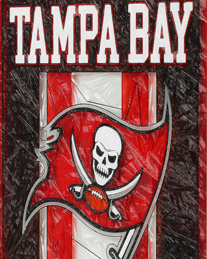 Tampa Bay Buccaneers Team Stripe Stain Glass Sign FOCO - FOCO.com