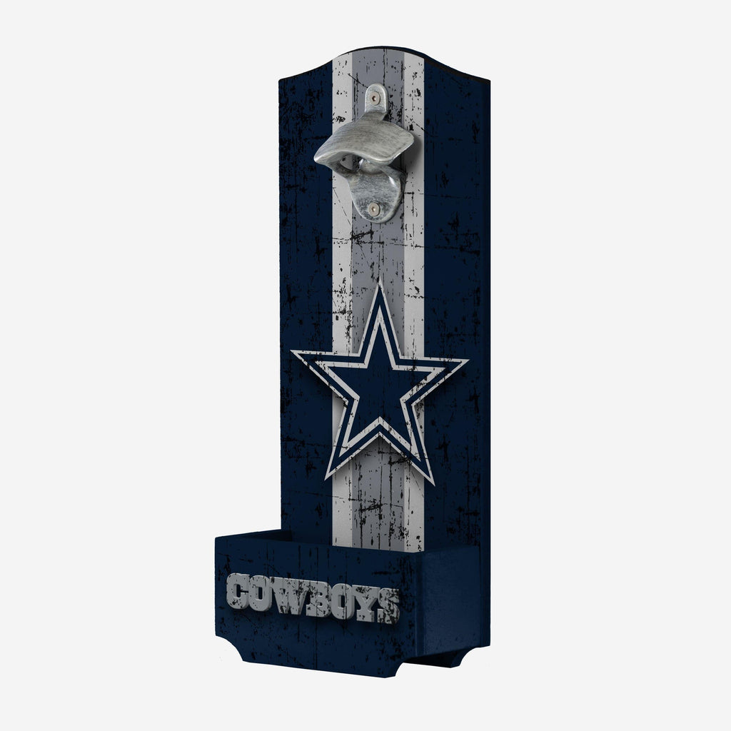 Dallas Cowboys Wooden Bottle Cap Opener Sign FOCO - FOCO.com