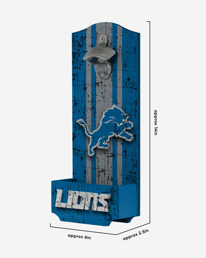 Detroit Lions Wooden Bottle Cap Opener Sign FOCO - FOCO.com