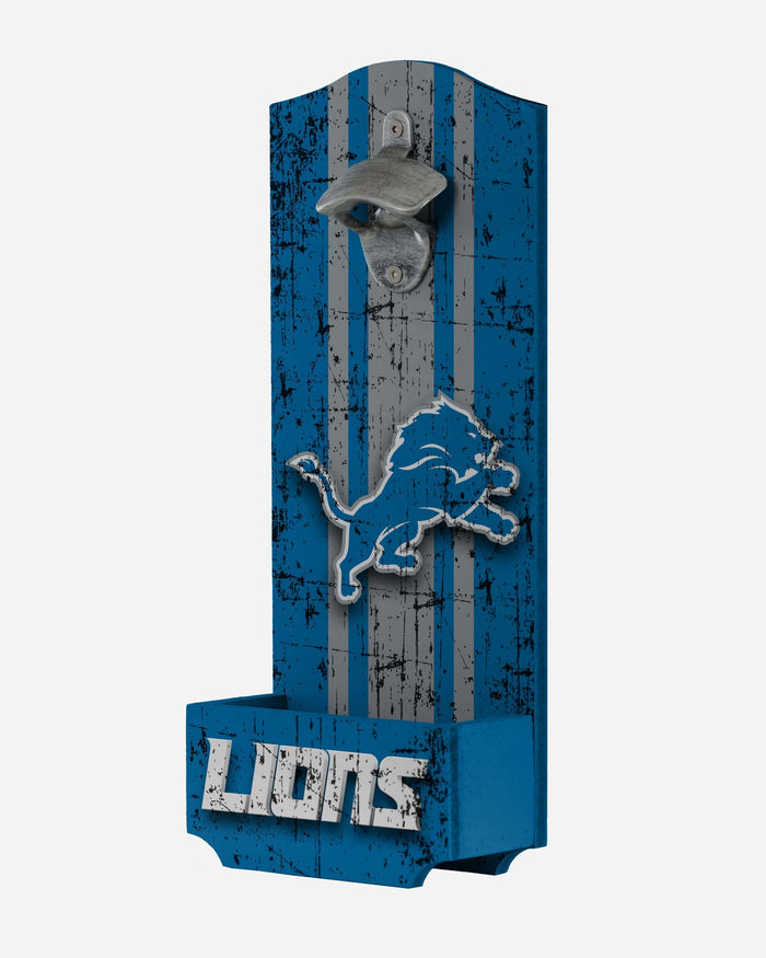 Detroit Lions Wooden Bottle Cap Opener Sign FOCO - FOCO.com