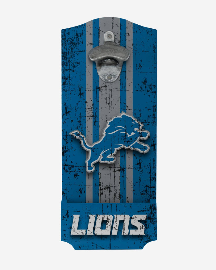 Detroit Lions Wooden Bottle Cap Opener Sign FOCO - FOCO.com