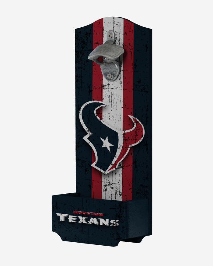 Houston Texans Wooden Bottle Cap Opener Sign FOCO - FOCO.com