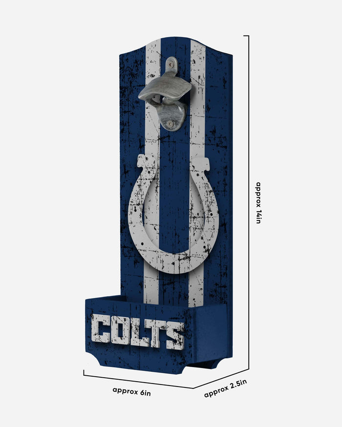 Indianapolis Colts Wooden Bottle Cap Opener Sign FOCO - FOCO.com