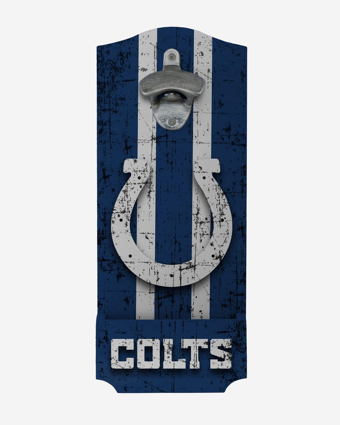 Indianapolis Colts Wooden Bottle Cap Opener Sign FOCO - FOCO.com