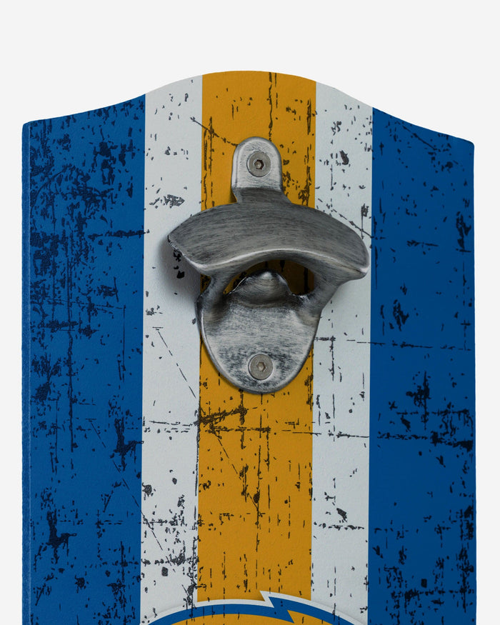 Los Angeles Chargers Wooden Bottle Cap Opener Sign FOCO - FOCO.com