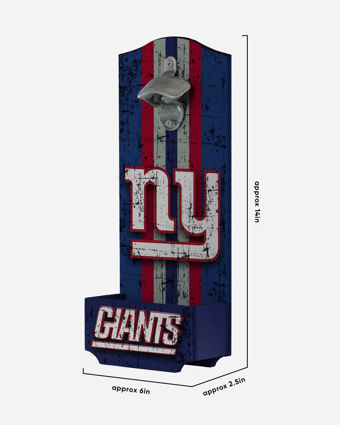 New York Giants Wooden Bottle Cap Opener Sign FOCO - FOCO.com