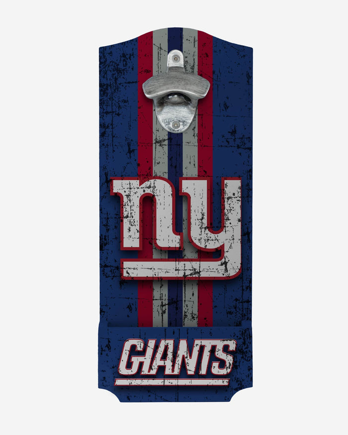 New York Giants Wooden Bottle Cap Opener Sign FOCO - FOCO.com