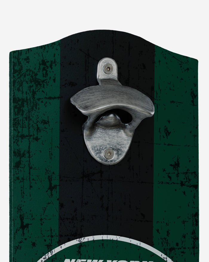 New York Jets Wooden Bottle Cap Opener Sign FOCO - FOCO.com