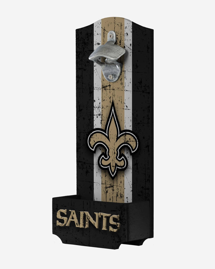 New Orleans Saints Wooden Bottle Cap Opener Sign FOCO - FOCO.com