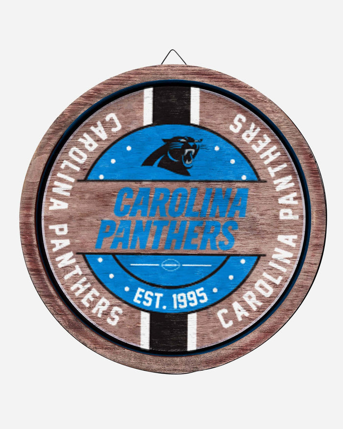 Carolina Panthers Wooden Barrel Sign FOCO - FOCO.com