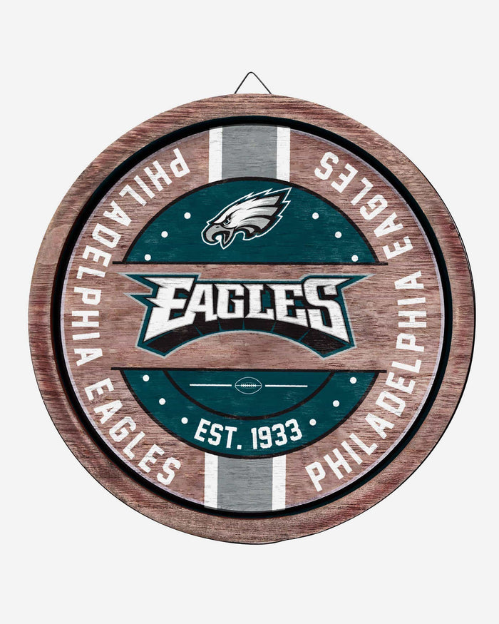 Philadelphia Eagles Wooden Barrel Sign FOCO - FOCO.com