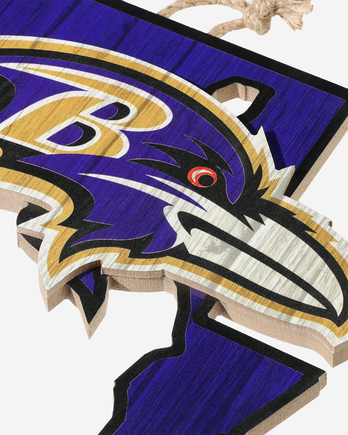 Baltimore Ravens Wood State Sign FOCO - FOCO.com