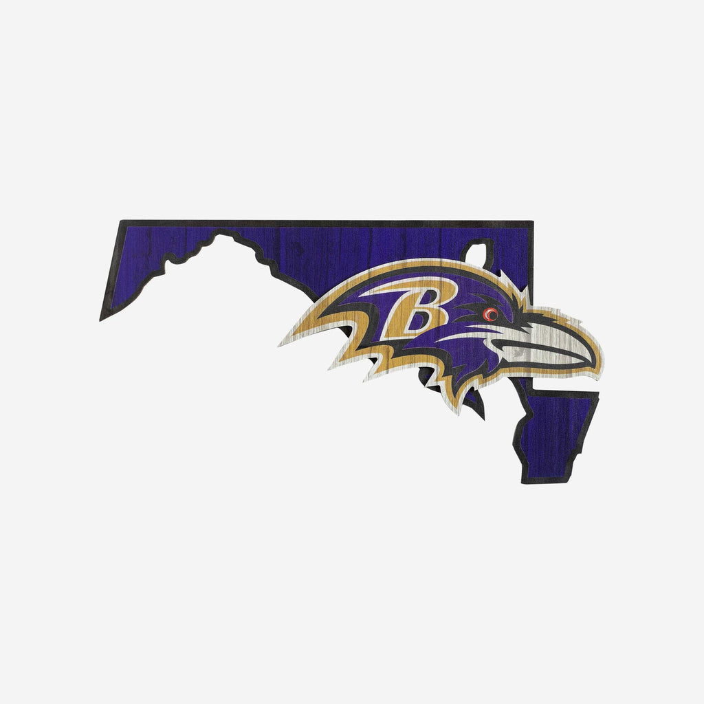 Baltimore Ravens Wood State Sign FOCO - FOCO.com