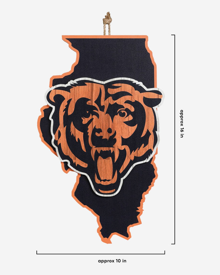Chicago Bears Wood State Sign FOCO - FOCO.com