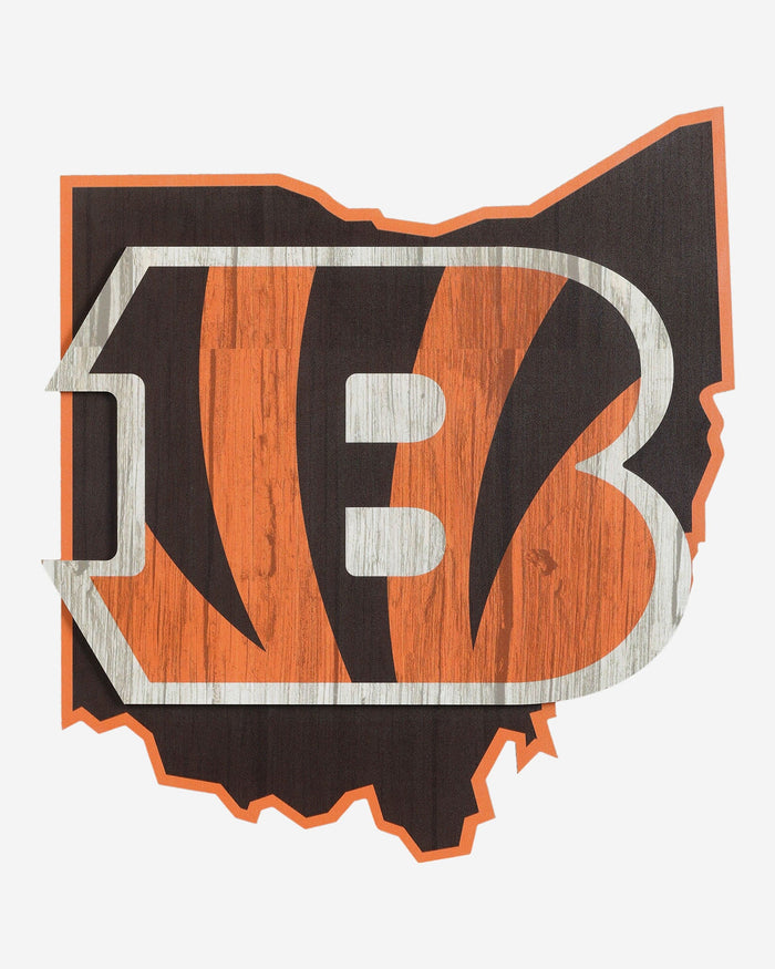 Cincinnati Bengals Wood State Sign FOCO - FOCO.com