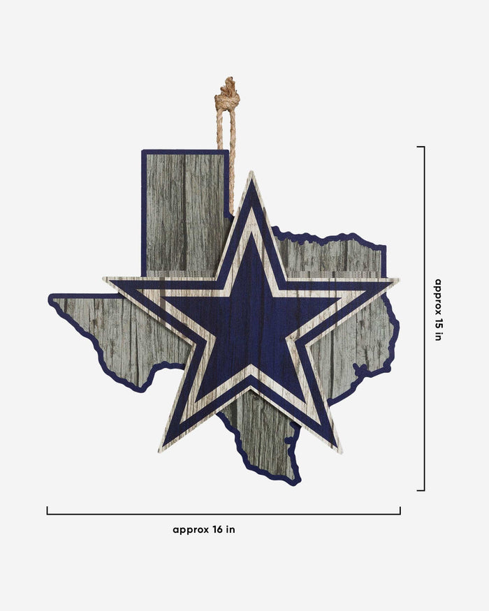Dallas Cowboys Wood State Sign FOCO - FOCO.com