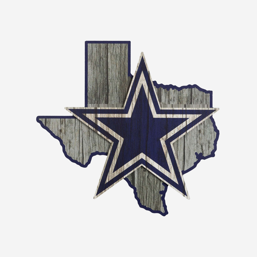 Dallas Cowboys Wood State Sign FOCO - FOCO.com