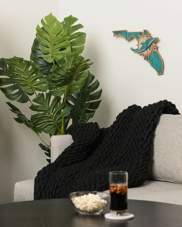 Miami Dolphins Wood State Sign FOCO - FOCO.com