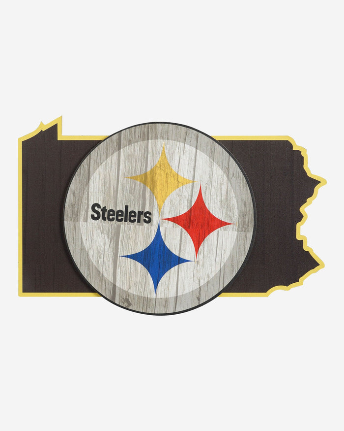 Pittsburgh Steelers Wood State Sign FOCO - FOCO.com
