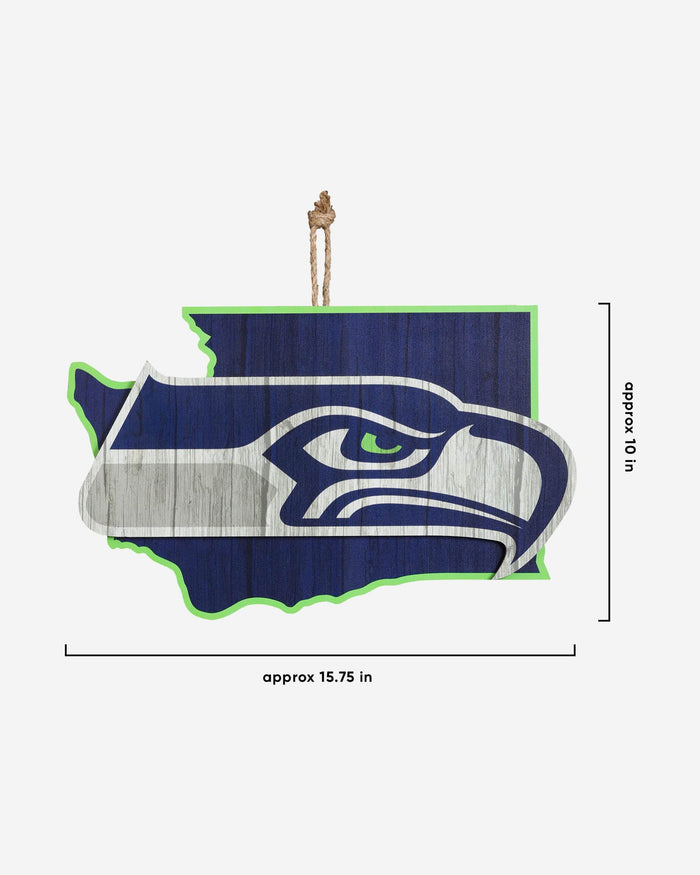 Seattle Seahawks Wood State Sign FOCO - FOCO.com