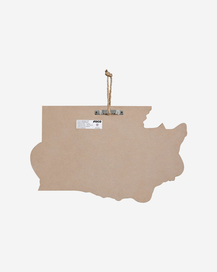 Seattle Seahawks Wood State Sign FOCO - FOCO.com