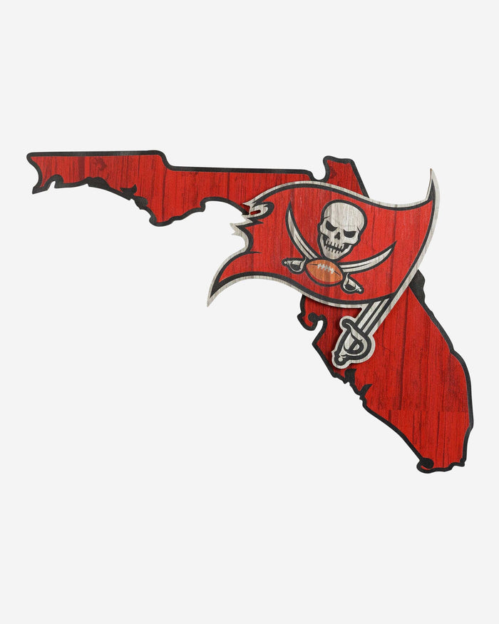 Tampa Bay Buccaneers Wood State Sign FOCO - FOCO.com