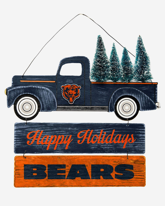 Chicago Bears Wooden Truck With Tree Sign FOCO - FOCO.com