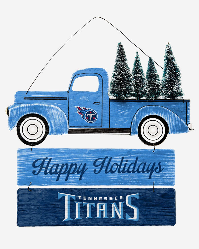 Tennessee Titans Wooden Truck With Tree Sign FOCO - FOCO.com
