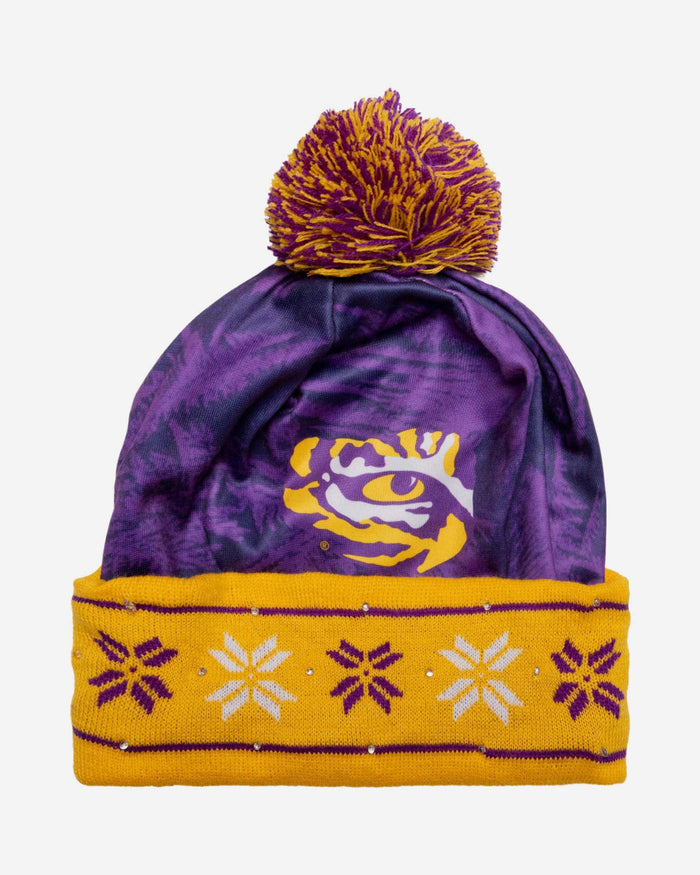 LSU Tigers Big Logo Light Up Beanie FOCO - FOCO.com