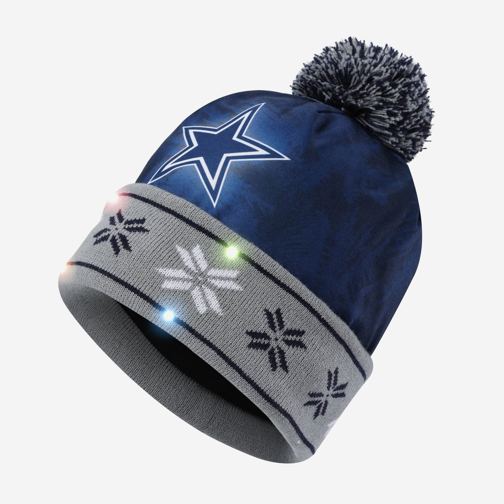 Dallas Cowboys Big Logo Light Up Printed Beanie FOCO - FOCO.com