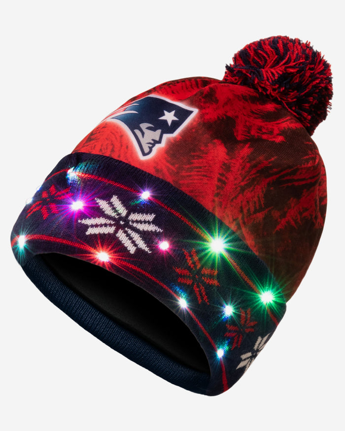 New England Patriots Big Logo Light Up Beanie FOCO - FOCO.com