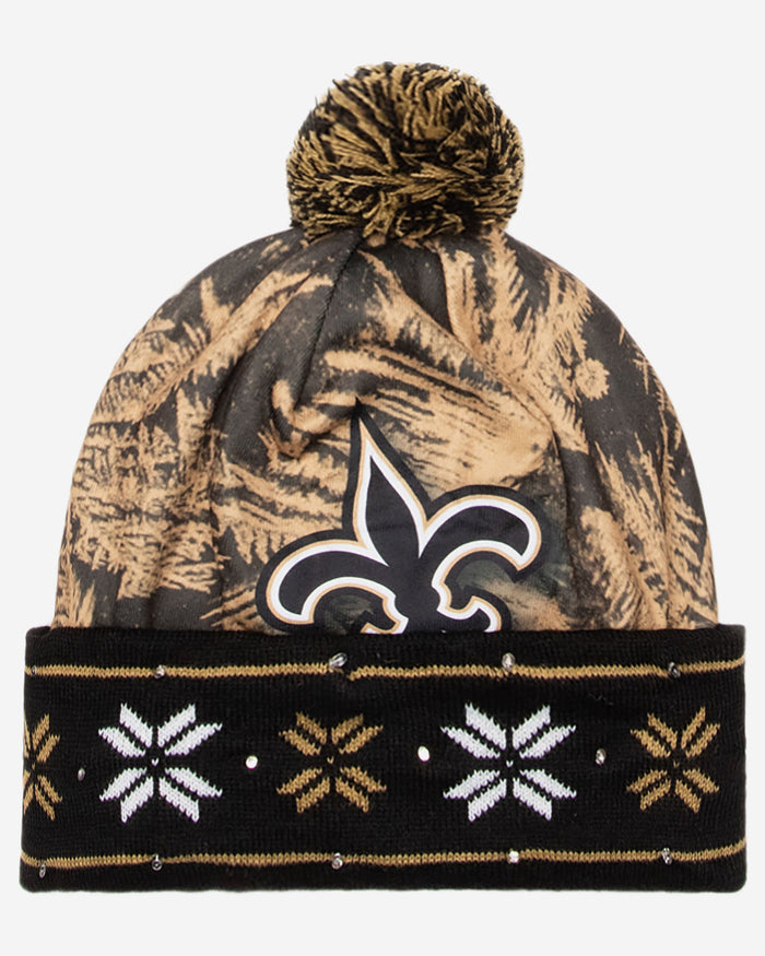 New Orleans Saints Big Logo Light Up Beanie FOCO - FOCO.com