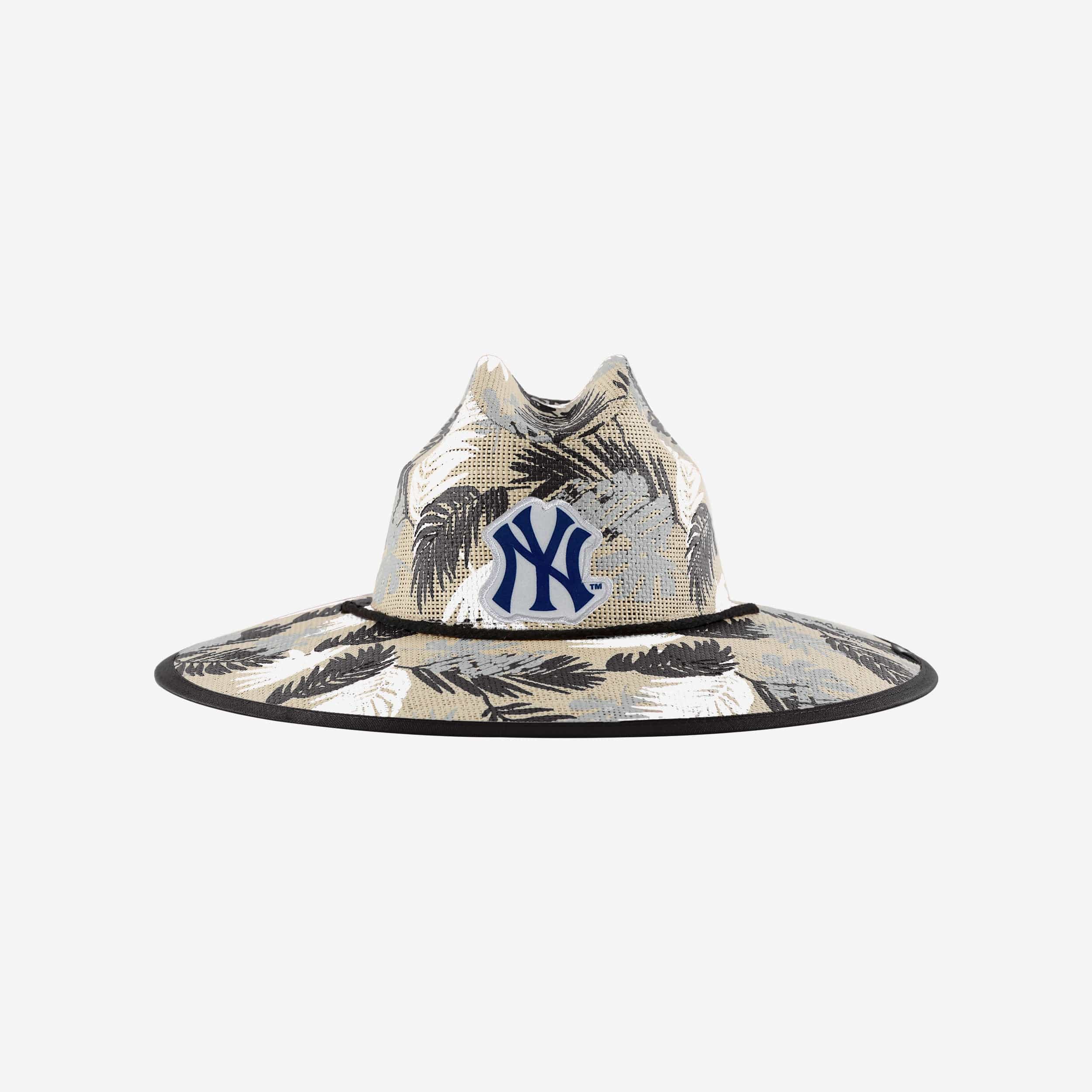 NWOT American Needle Floral Jacquard Yankees Bucket Hat New York Yankees Floral Printed Straw Hat FOCO main image 3
