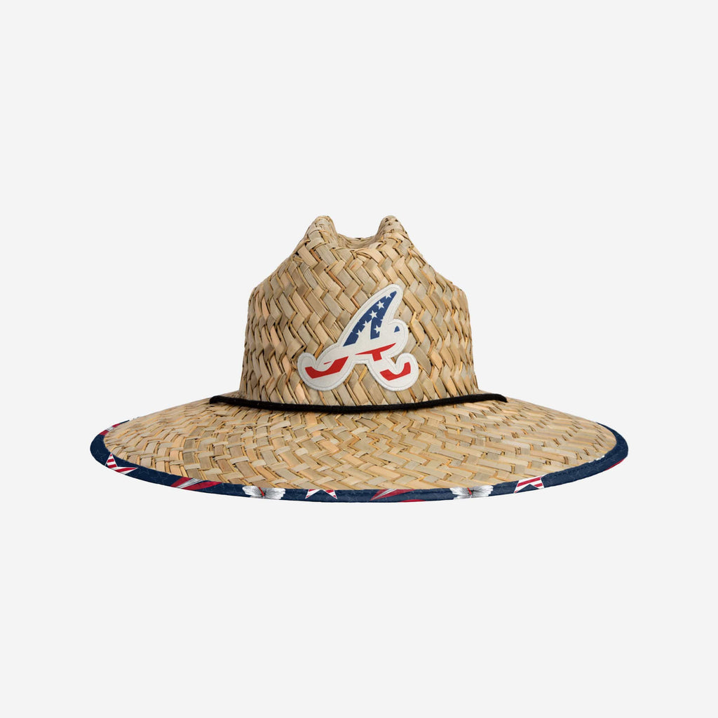 Atlanta Braves Americana Straw Hat FOCO - FOCO.com