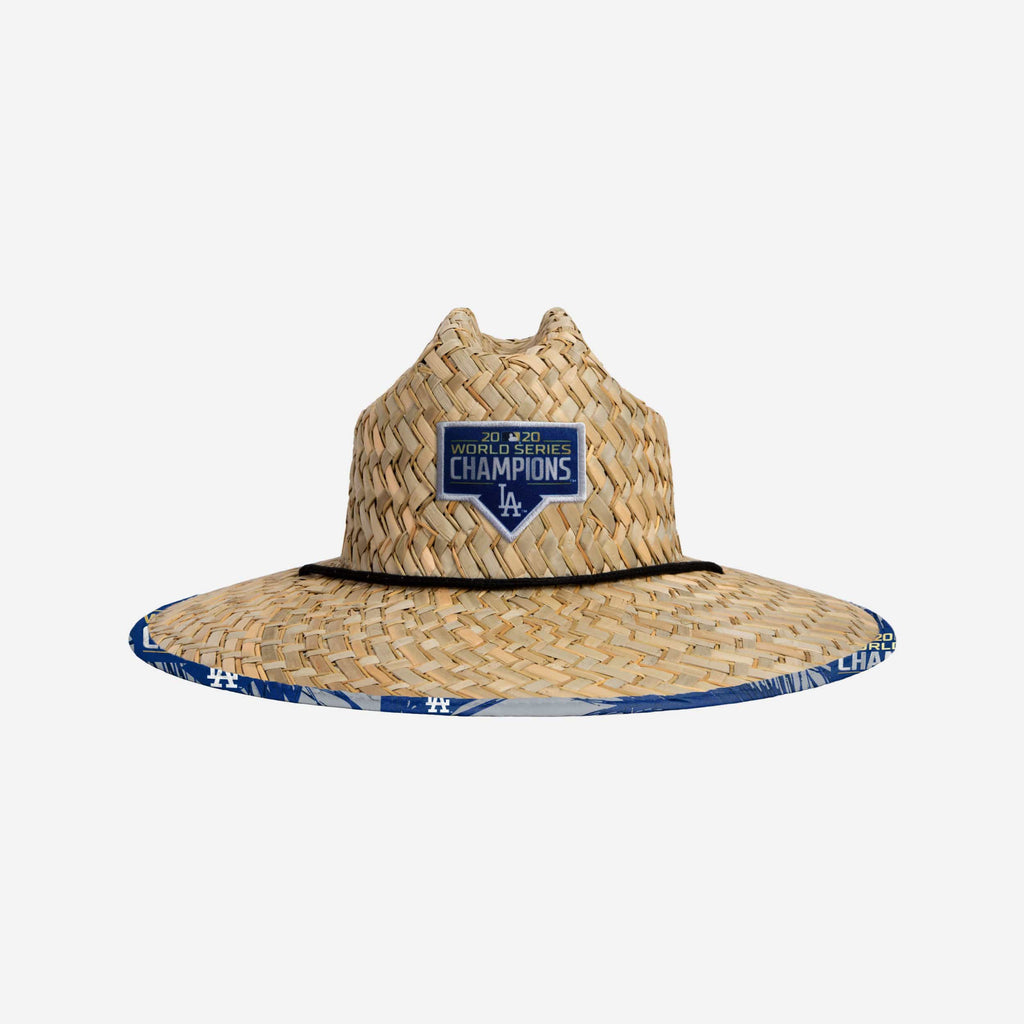 Los Angeles Dodgers 2020 World Series Champions Floral Straw Hat FOCO - FOCO.com
