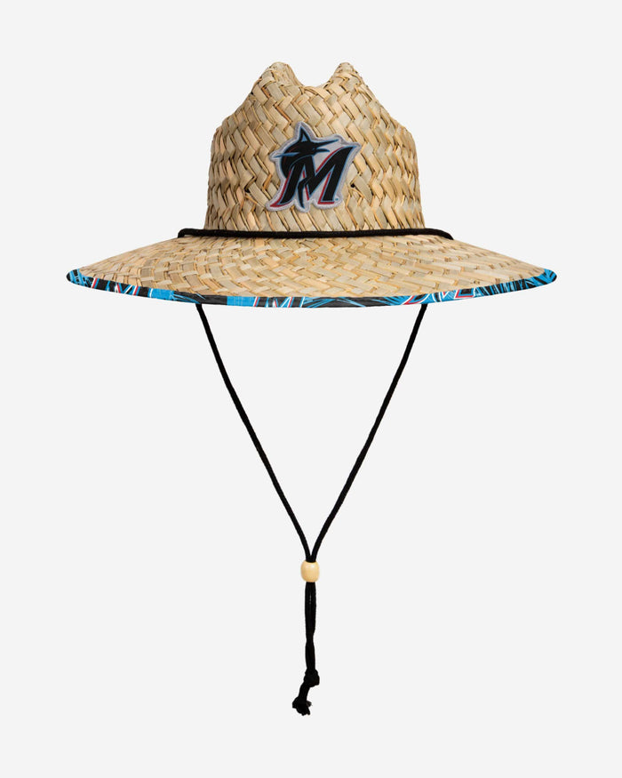 Miami Marlins Floral Straw Hat FOCO