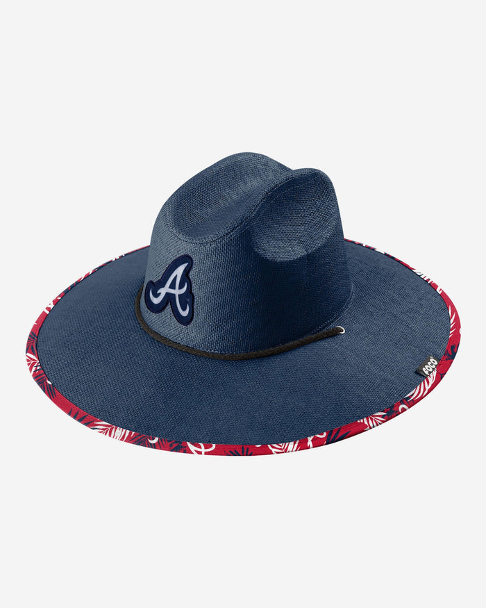 Atlanta Braves Team Color Straw Hat FOCO - FOCO.com