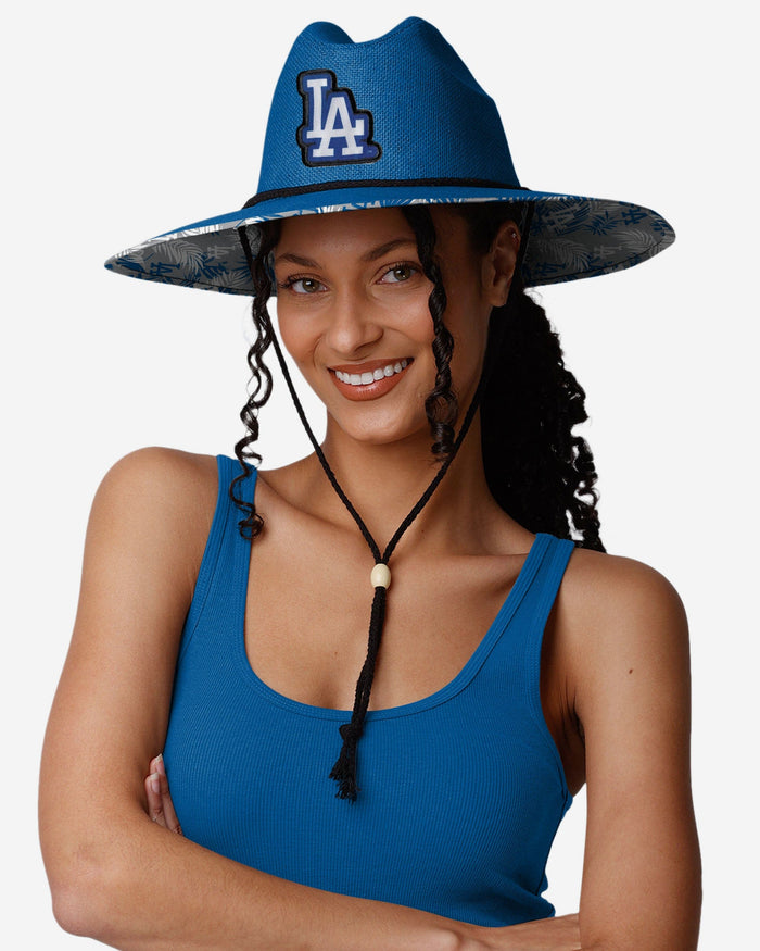 Los Angeles Dodgers Team Color Straw Hat FOCO - FOCO.com