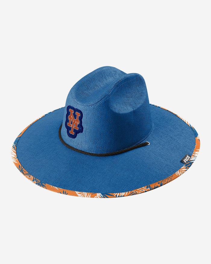 New York Mets Team Color Straw Hat FOCO - FOCO.com