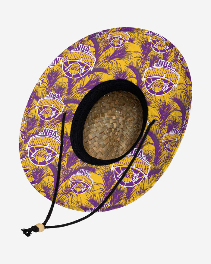 Los Angeles Lakers 2020 NBA Champions Floral Straw Hat FOCO - FOCO.com
