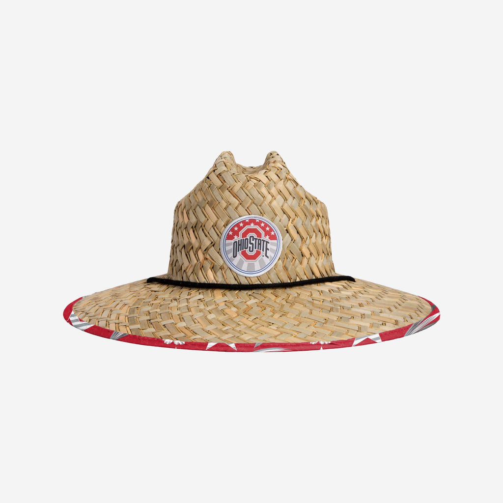 Ohio State Buckeyes Americana Straw Hat FOCO - FOCO.com